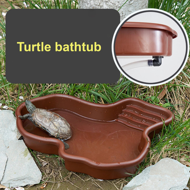 Reptile Bathing Pool Terrarium Bowl Feeding Plate Large Reptile Bowl Tortoise Water Dish for Hamster Bearded Dragon Gecko