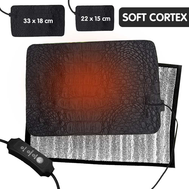 5V2A 8W 8.5W Reptile Heating Pad Tank Warmer USB Adjustable Controller Anti‑Scratch PU Leather Waterproof Heat Mat for Pets