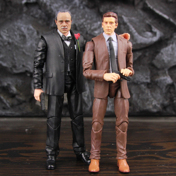 Classic Movie 1972 The Godfather Vito Corleone Mike 6" Scale Action Figure Marlon Brando Al Pacino Gangster Film Toys Doll Model