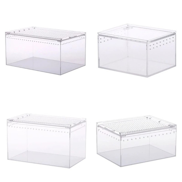 Acrylic Cage Breeding Box Terrarium Clear Feeding Habitat for Snake