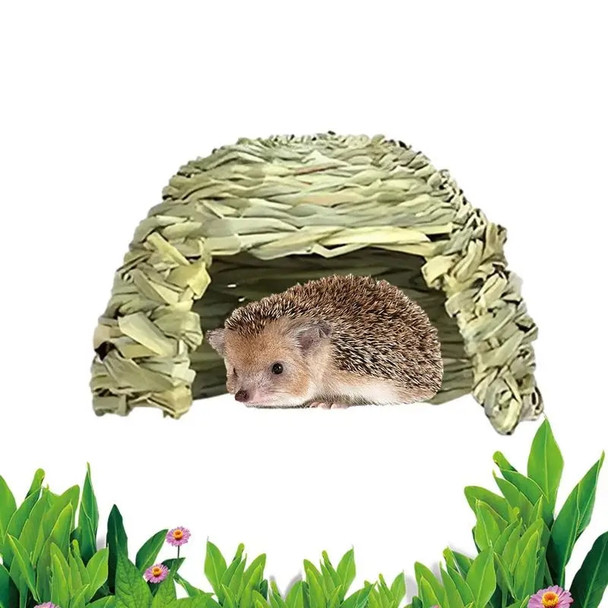 Grass House For Rabbits Sleeping Bed Grass Nest Hiding Nest For Guinea Pig Hideouts Small Animal Play Hideaway Bed Habitat Decor