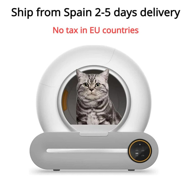 Automatic Cat Litter Box Self Cleaning with App Control 65L Capacity Tonepie Sandbox Lettiera Gatto Autopulente