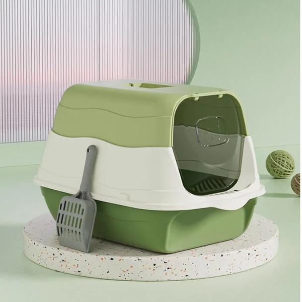 Super Large Cats' Sandbox Fully Enclosed Litter Cat Box Dismantling Design Toilet House For Cats Isolation Odor Pet Products