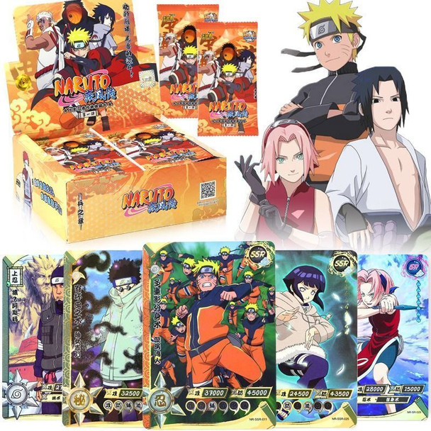 Naruto Collection Card Kayou Tier 2 Wave 1 SL Tier4 Wave1 Booster 30Packs 150Cards Uzumaki  Kakashi Anime Playing Game Cartas