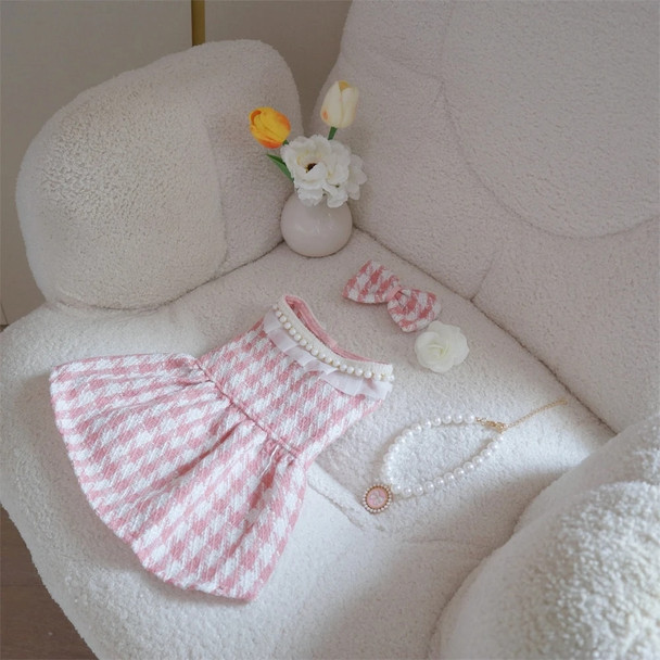 Puppy Plaid Wool Dress Pearl Neck Sweater Teddy Bears Medium Small Dog Cardigan Autumn Winter Pet Apparel Dog Clothes Puppy Plaid Wool Dress Pearl Neck Sweater Teddy Bears Medium Small Dog Cardigan Autumn Winter Pet Apparel Dog Clothes