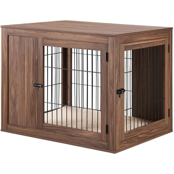 Dog Pet House for Dogs Furniture Style Dog Crate for Medium Large Dogs Doghouse Pretty Cute End Side Table Nightstand Walnut