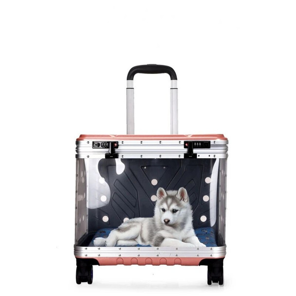 Pet Trolley Case Transparent Cat Bag Dog Going Out Pet Carrier Portable Bubble Box Pet Large Aviation Case With Password Lock