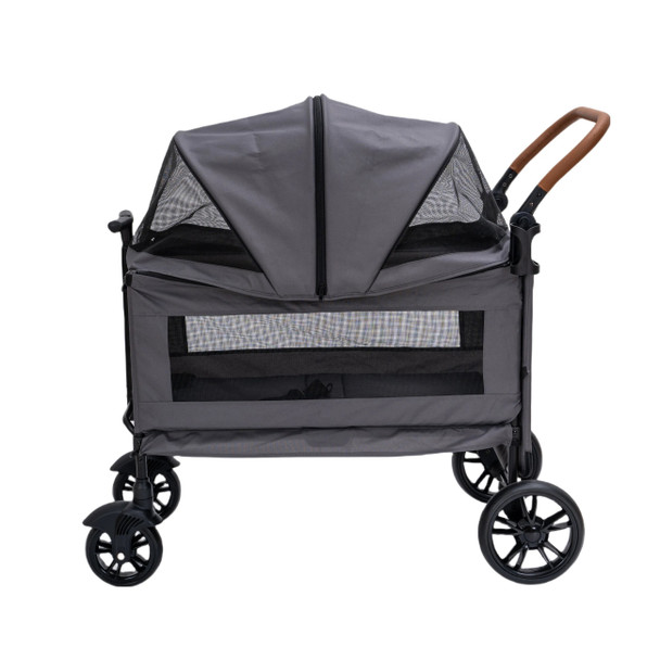 Durable Stable Pet Supplies Double-Layer Large Capacity Storage Platform Outdoor Wagon Dog Car Carrier Pet Stroller