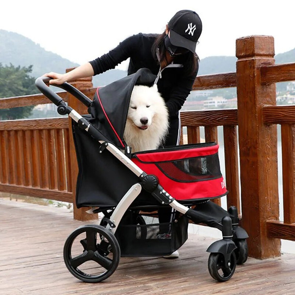 Lightweight Pet Carrier Stroller for Medium Dogs, Puppy, Large, Dog, Cat, Trolley, Carrier, Outdoor Pet Carrying Equipment