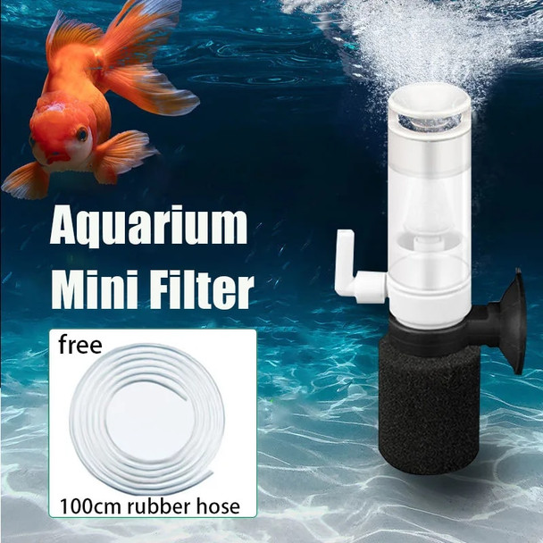 Mini Aquarium Filter Fish Tank Biochemical Sponge Filter Media Multi Layers Internal Filter for Small Fish Tank Filter Air Pumps