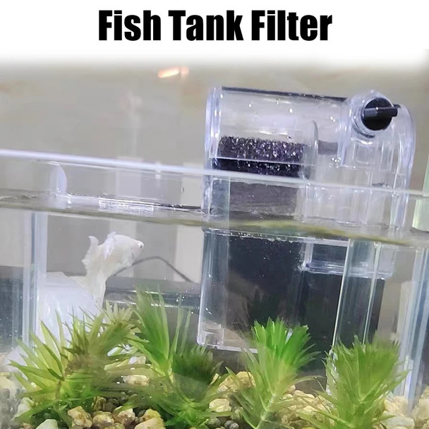 110V Oxygen Submersible Water Purifier Water Pumps for Aquarium Fish Tank External Hang Up Filter Mini Fish Tank Filte