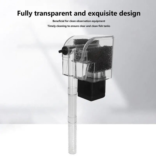 External Hang Up Filter Mini Aquarium Filter Water Pumps for Aquarium Fish Tank Filter Oxygen Submersible Water Hang-On Filter