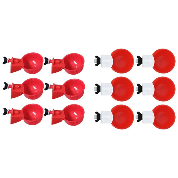 6Pcs Chicken Feeder Automatic Livestock Feeding Watering Supplies Farm Animal Drinking Water Feeder Chick Coop Accessories