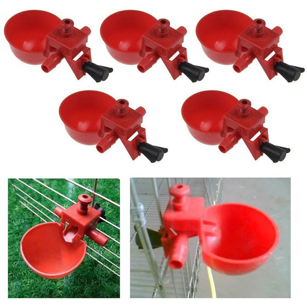 Poultry Water Drinker Cup Bird Coop Feed Cup Chick Hanging Cup Drink Fountains Birds Water Bowl Drink Watering Supplies