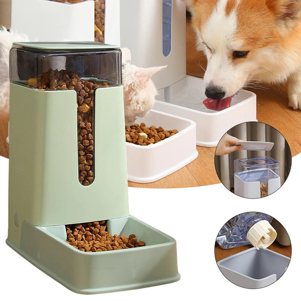 3.5l Pets Feeder/water Dispenser Large Capacity Non-slip Pet Food Container Dog Automatic Feeder Cat Feeding & Watering Supplies