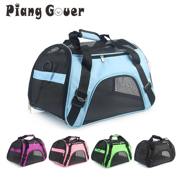 Soft-sided Carriers Portable Pet Bag Pink Dog Carrier Bags Blue Cat Carrier Outgoing Travel Breathable Pets Handbag