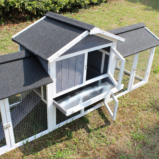 Outdoor Rabbit Hutch,Small Animal Houses & Habitats,Rabbit Cage Bunny Hutch with Run