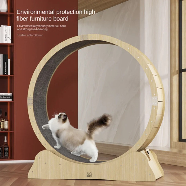 Cat Wheel Pet Dog Cat Treadmill Fitness Roller Mute Exercise Running Wheel Furniture High Fiber Board Cat Climbing Frame Toy