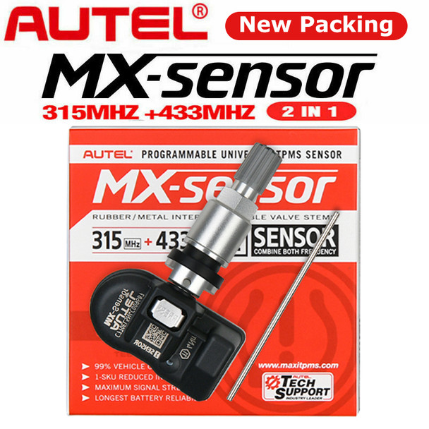 Autel MX Sensor 433MHZ 315MHZ TPMS Sensor Tire Repair Tools 2024 New Packaging 2in1 MX-Sensors Work with TS508 Russian in Stock
