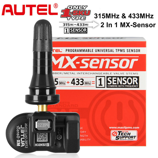2024 Newest Autel TPMS Sensor MX-Sensor 2in1 Tire Repair Tools TPMS Sensor Programing W/ TS501 TS508 AUTEL 433 MHZ 315MHZ EU US
