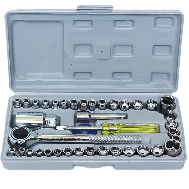 40pcs Socket Wrench Set Car Motorcycle Repair Tool Wrench Socket Combination