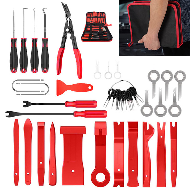 Auto Interior Disassembly Tools Trim Removal Tool Kit Car Removal Tool Kit Door Panel Radio Stereo Audio Dash Terminal Removal Auto Interior Disassembly Tools Trim Removal Tool Kit Car Removal Tool Kit Door Panel Radio Stereo Audio Dash Terminal Removal