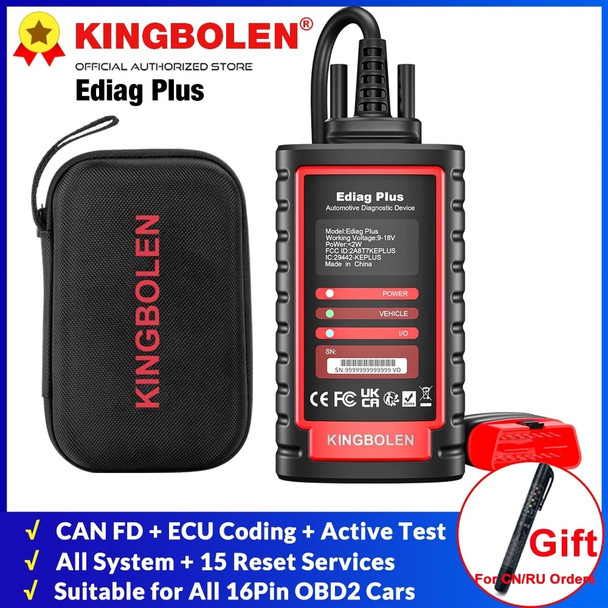 KINGBOLEN Ediag Plus THINKDIAG 2 CAN FD Protocol ALL System Full Software 15 Reset Service ECU Coding OBD2 Car Diagnostic Tools