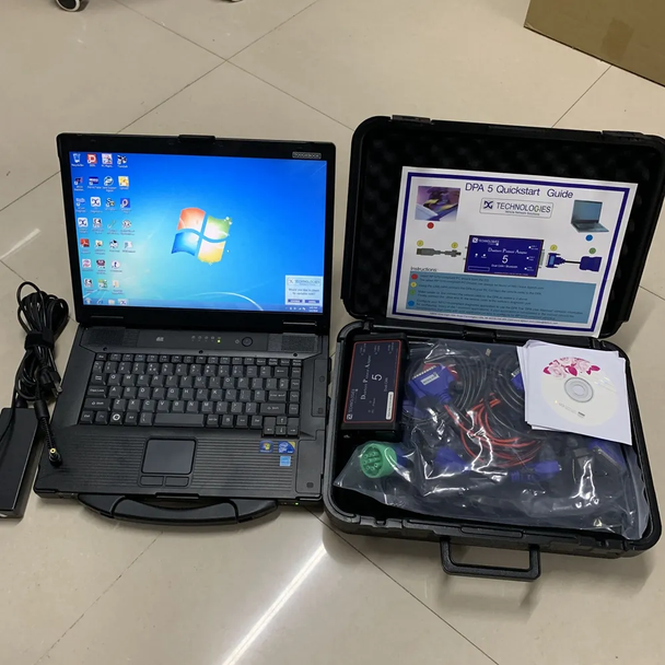Truck Scanner High Quality DPA5 Dearborn Protocol Adapter 5 Diesel Heavy-Duty Diagnostic Tool Software with Laptop CF52 RAM 4G
