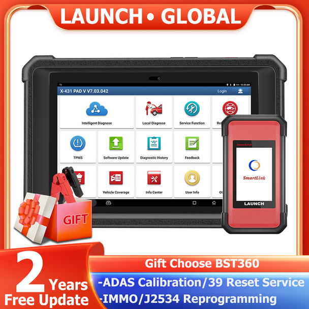 LAUNCH X431 PAD V ELITE Auto Diagnostic Tool ECU Coding Online/J2534 Programming Car OBD2 Scanner ADAS Calibration Smartlink C