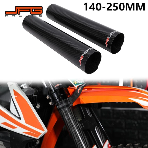 Motorcycle 150-250MM Carbon Fiber Adjustable Front Fork Shock Guard Protector For KTM EXC SX SXF XC XCF XCW 125 250 350 450 530