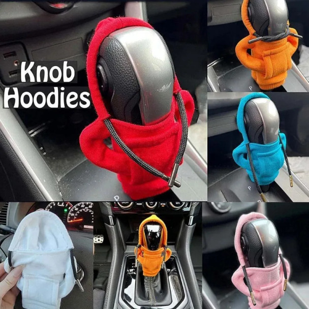 1 PCS Fashion Hoodies Car Gear Shift Knob Cover Manual Handle Gear Shift Decor Hoodie Covers Automatic Car Interior Accessories