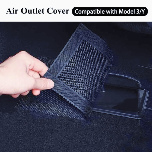 For Tesla Model 3 Y Air Vents Cover Under Seat Outlet Protector Anti-blocking Dust Mesh 2023 2022 2021 Interior Car Accessories