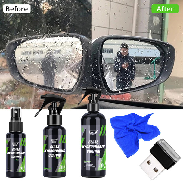 Car Glass Cleans Paint Care Lasting Ceramic Windshield Nano Hydrophobics Protection Coating Safe Driving Rearview Mirror Clear V