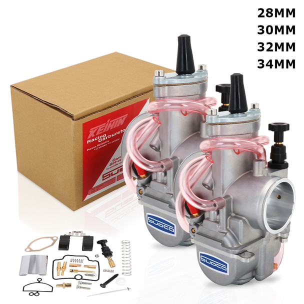 Universal Carburetor For PWK 28 30 32 34 mm 2T 4T For Keihin Mikuni Carburador With Power Jet For Yamaha Suzuki Honda 75cc-250cc