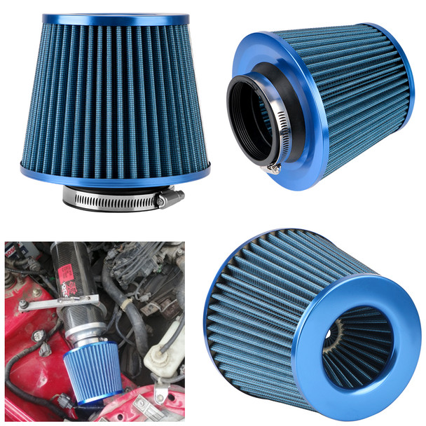 3 Inch Car Air Filters Vent Filter High Flow Intake Kit Mesh Cone 76MM Engine Protector Replacement Auto Accessories Universal