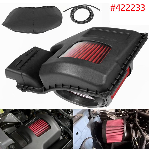 422233 Cold Air Intake Kit Cold Air Intake Filter Fit for Ford Bronco Air Intake Induction System 2.3L 2.7L Engine 2021 - 2023