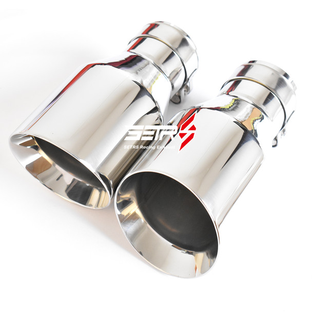 1 Piece Car 304 Stainless Steel Universal Bevel Edge System Muffler End Pipe Exhaust Tip