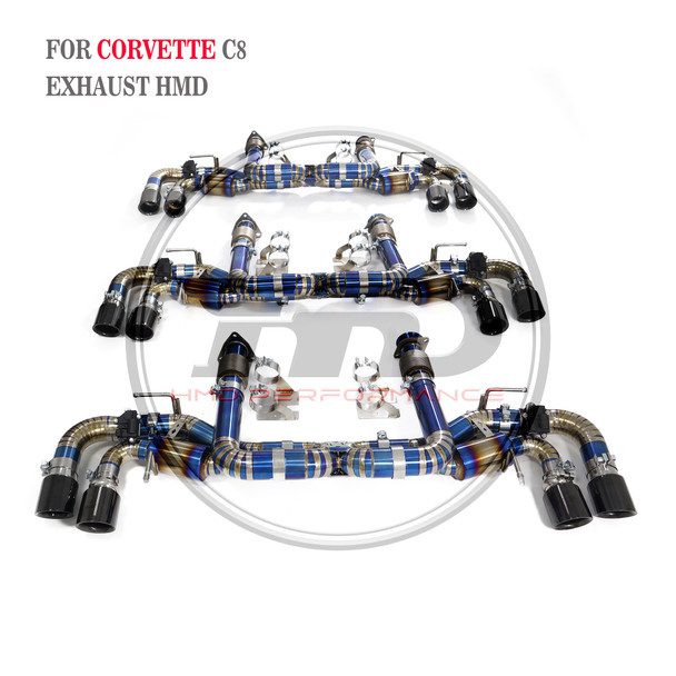 HMD Titanium Exhaust System Performance Catback for Chevrolet Corvette C8 Muffler With Valve