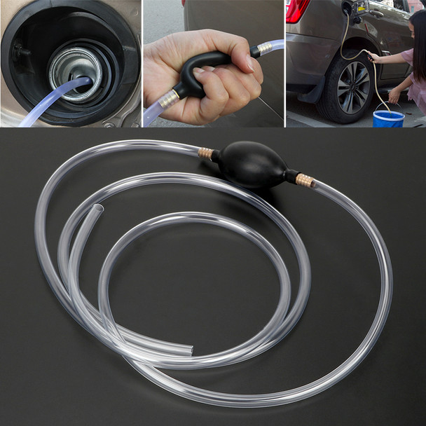 Car Fuel Gas Pump Syphon PVC Pipe Water Oil Transfer Pump Fuel Saver Petrol Diesel Liquid Manual Pump