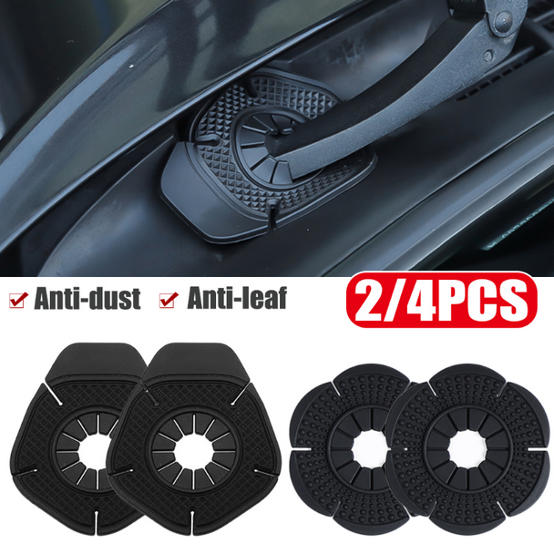 4/2pcs Universal Car Windshield Wiper Dustproof Cover Debris Leaves Falling Protection Sleeve Windscreen Wiper Bottom Hole Cover