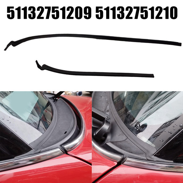 For BMW For MINI R55 R56 R57 For Left-hand Drive Front Pair Windshield Wiper Cowl Seal Rubber 51132751209 51132751210