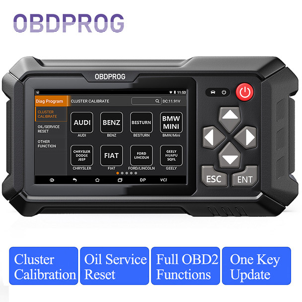 OBDPROG M500 OBD2 Car Cluster Calibration Tool Professional Oil Reset Service Instrument Adjustment Diagnostic Tool OBD2 Scanner