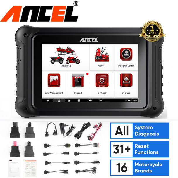 Motorcycle OBD2 Scanner ANCEL MT700 Diagnostic Tools All System Diagnose Oil Reset ABS Bleeding TPMS 31 Resets Car Repair Tools