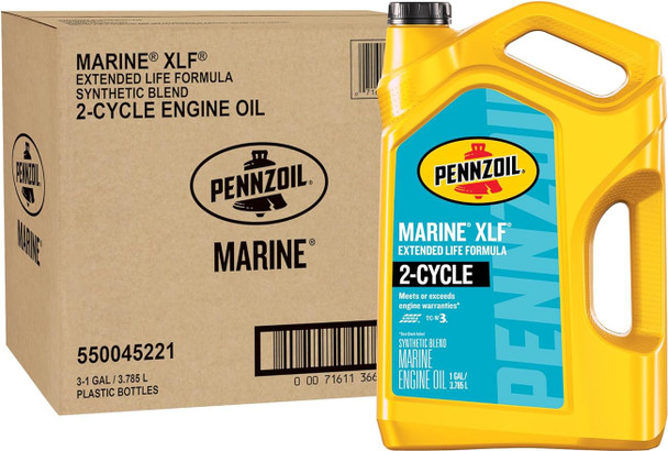 Marine XLF Extended Life Formula Engine Oil 1 Gallon (3-Pack) Reduce Poisoning of Gasoline Catalytic Converters