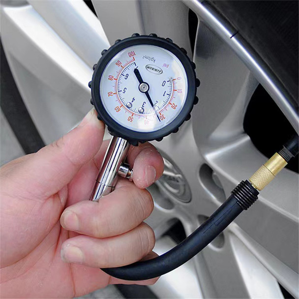 100Psi Car Tyre Air Pressure Tester High-precision Long Tube Tire Gauge Meter For Auto Motorcycle Truck Bike Measurement Tools