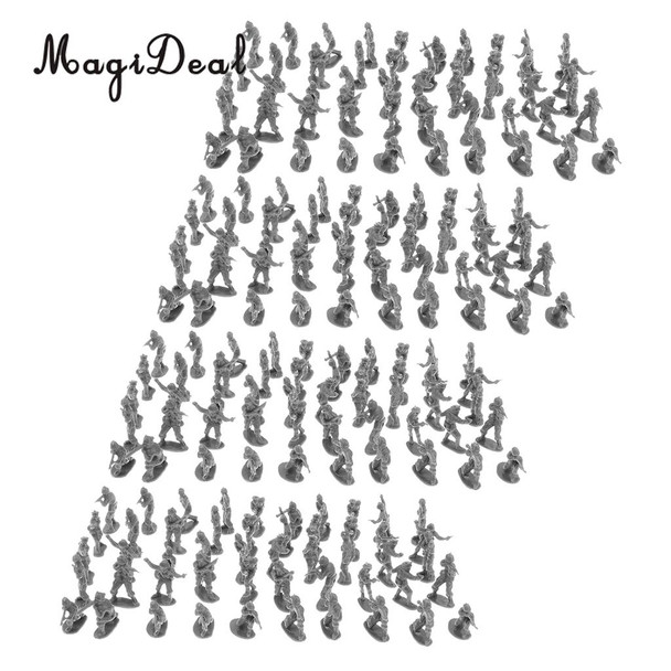 Pack of 400pcs Mini Army Base Set Accessory - 2cm Toy Soldiers Figurine Model Kids Collection -Black