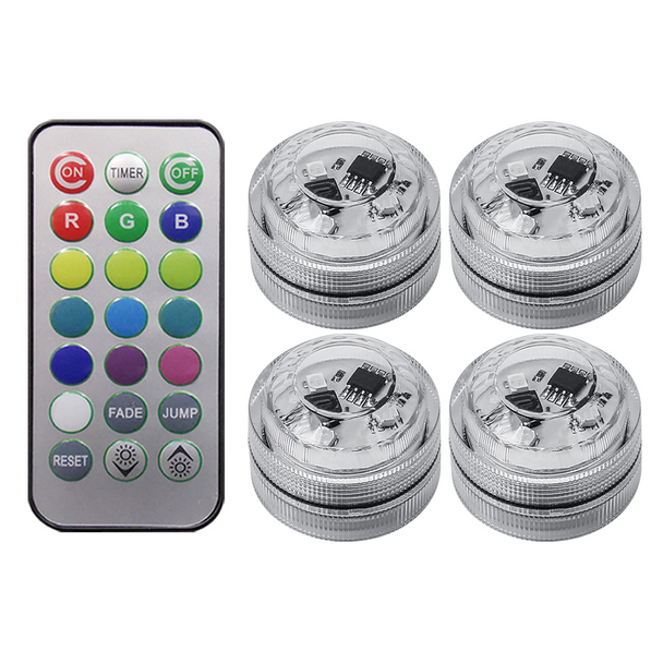 Wireless Adhesive LED Car Interior Ambient Light Remote Control Decoration Auto Roof Foot Atmosphere Lamp with Battery Colorful