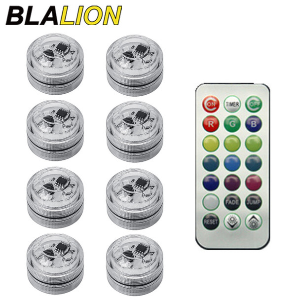 BLALION Wireless Adhesive LED Car Interior Ambient Light Remote Control Decor Auto Roof Foot Atmosphere Lamp Bicycle Tail Light