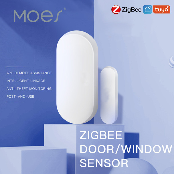 Moes Tuya Zigbee Smart Window Door Gate Sensor Detector Smart Home