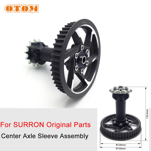 For Surron Parts Light Bee Motorcycle Original Center Axle Sleeve Assembly Aluminum Axis Set Wheel Hub Transmission Shaft Bikes